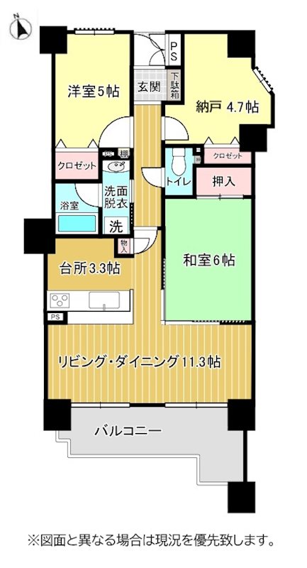 ファミール松島町 間取図・土地図