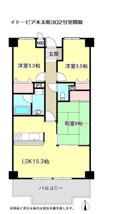 イトーピア木太町 間取図・土地図