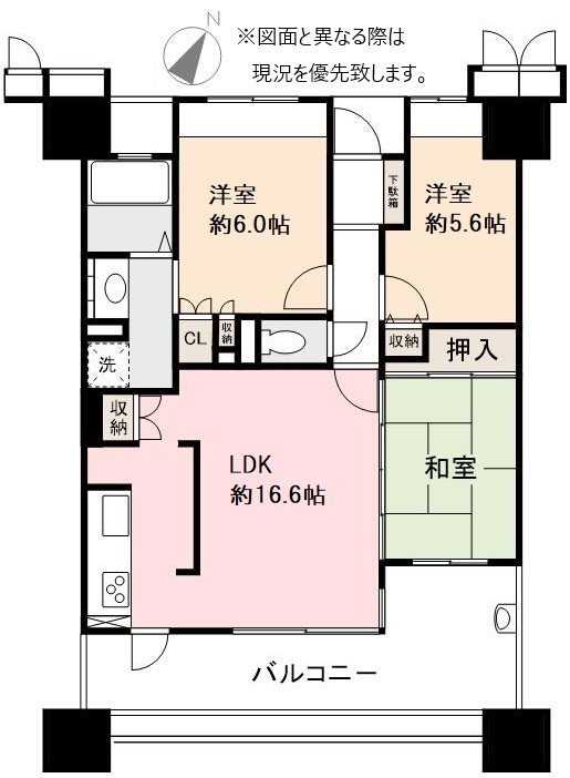 サーパス高松駅前フレシアサンポート 間取図・土地図