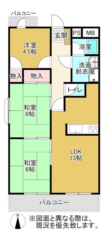 エーブル木太 間取図・土地図