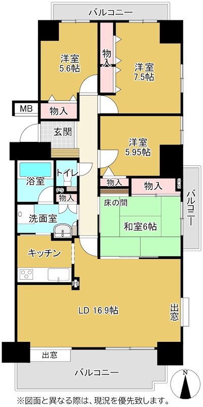 ダイアパレス茜町インタースクエア参番館　 間取図・土地図