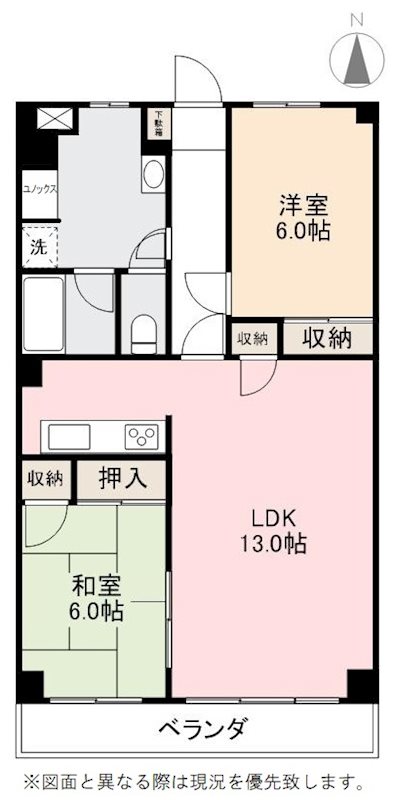 富士コーポ 間取図・土地図