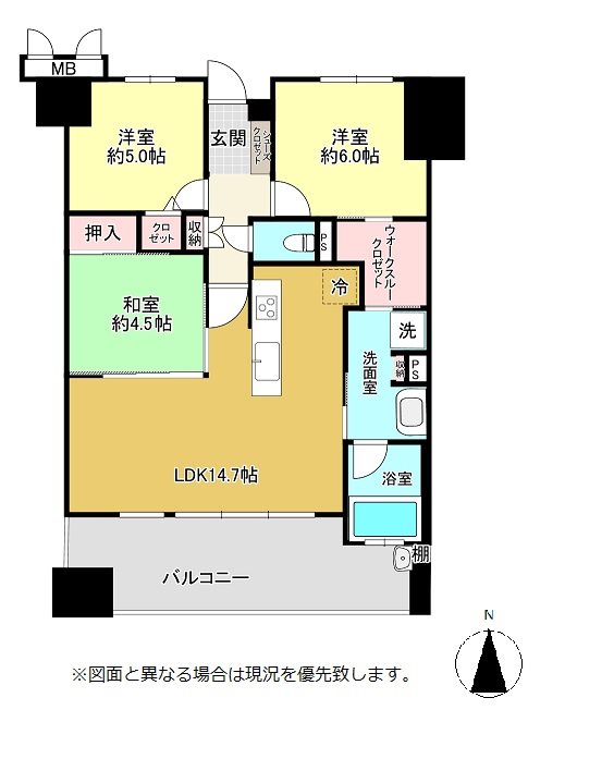 サーパス栗林公園レジデンス 間取図・土地図