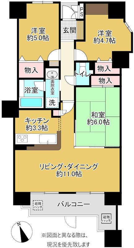 ファミール松島町 間取図・土地図